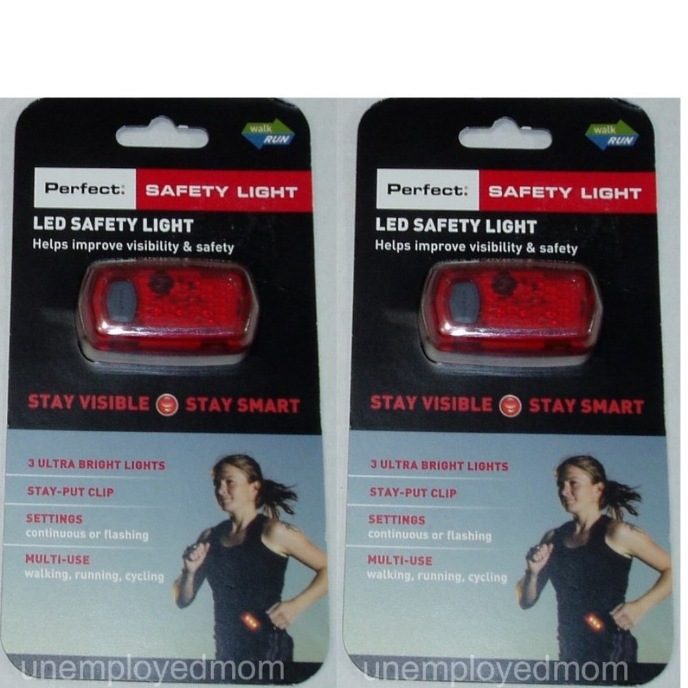 2 New Perfect Safety Light Flasher 3 LED Stay